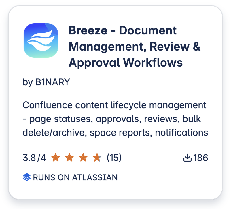Breeze in the Atlassian Marketplace