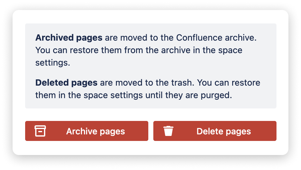 Archiving of outdated Confluence pages