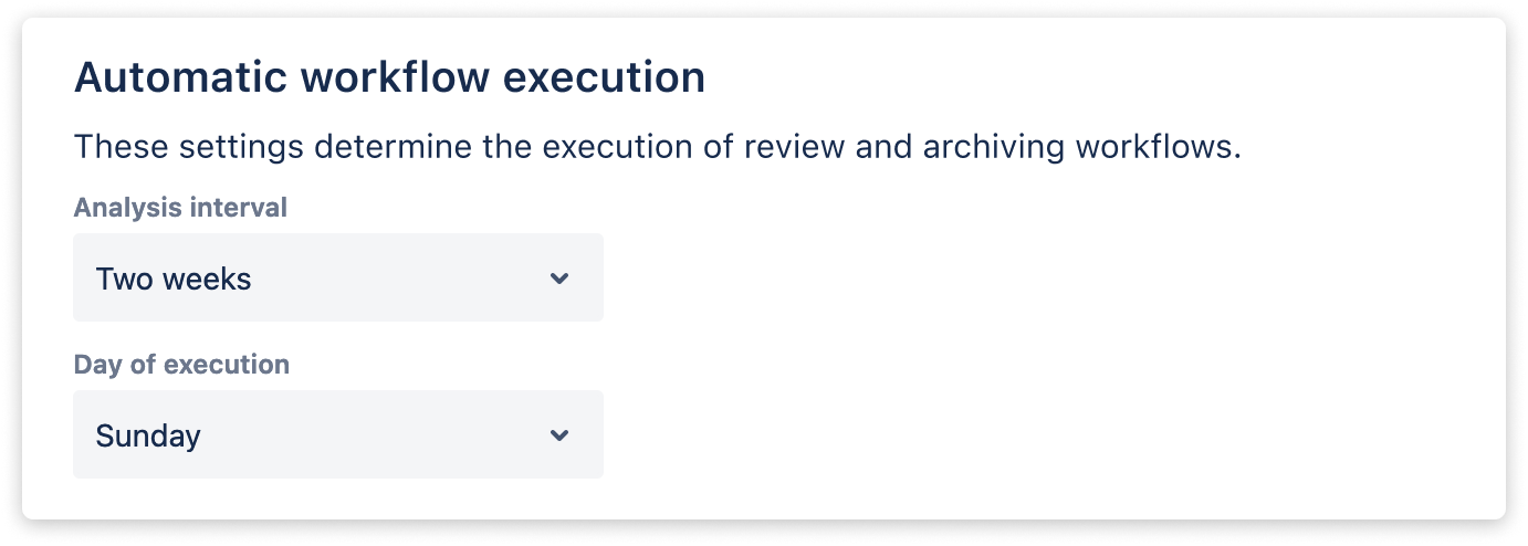 Setup of the content analysis interval