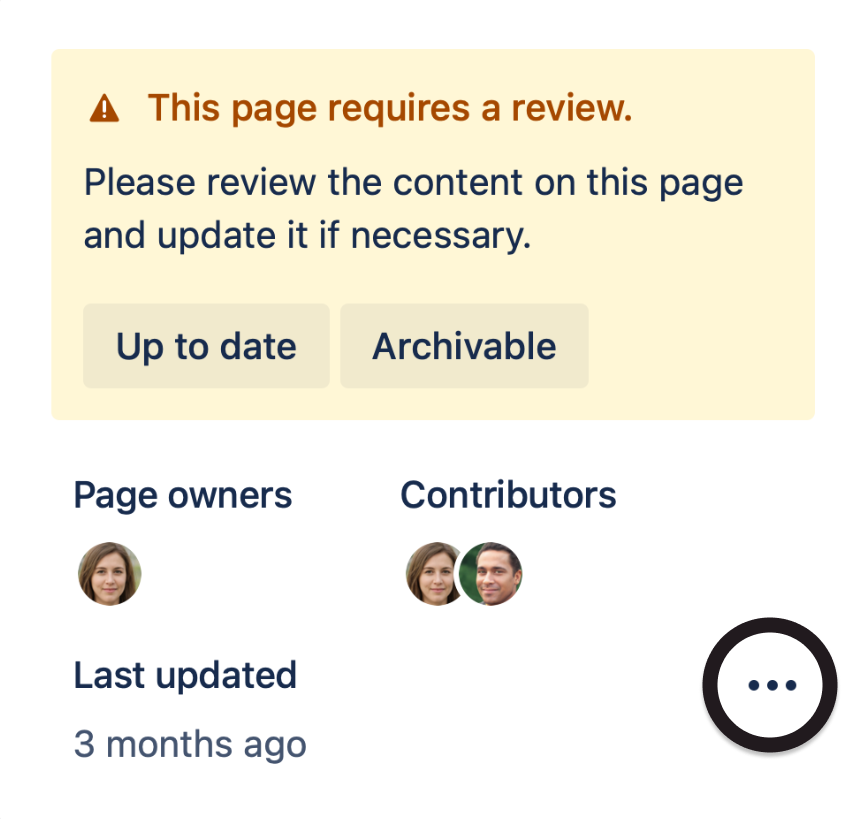 Clicking on the ... botton to open more actions