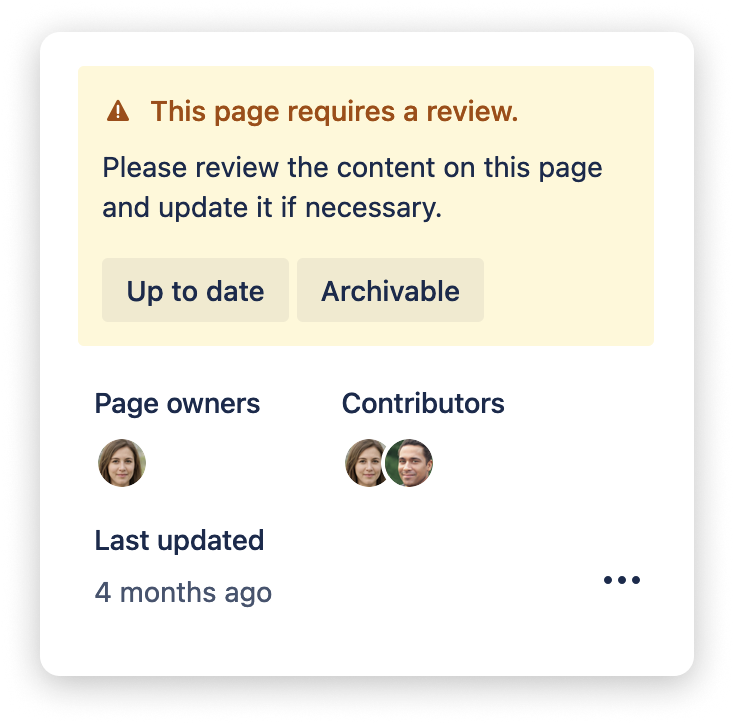 The opened page status dialog when reviewing a page