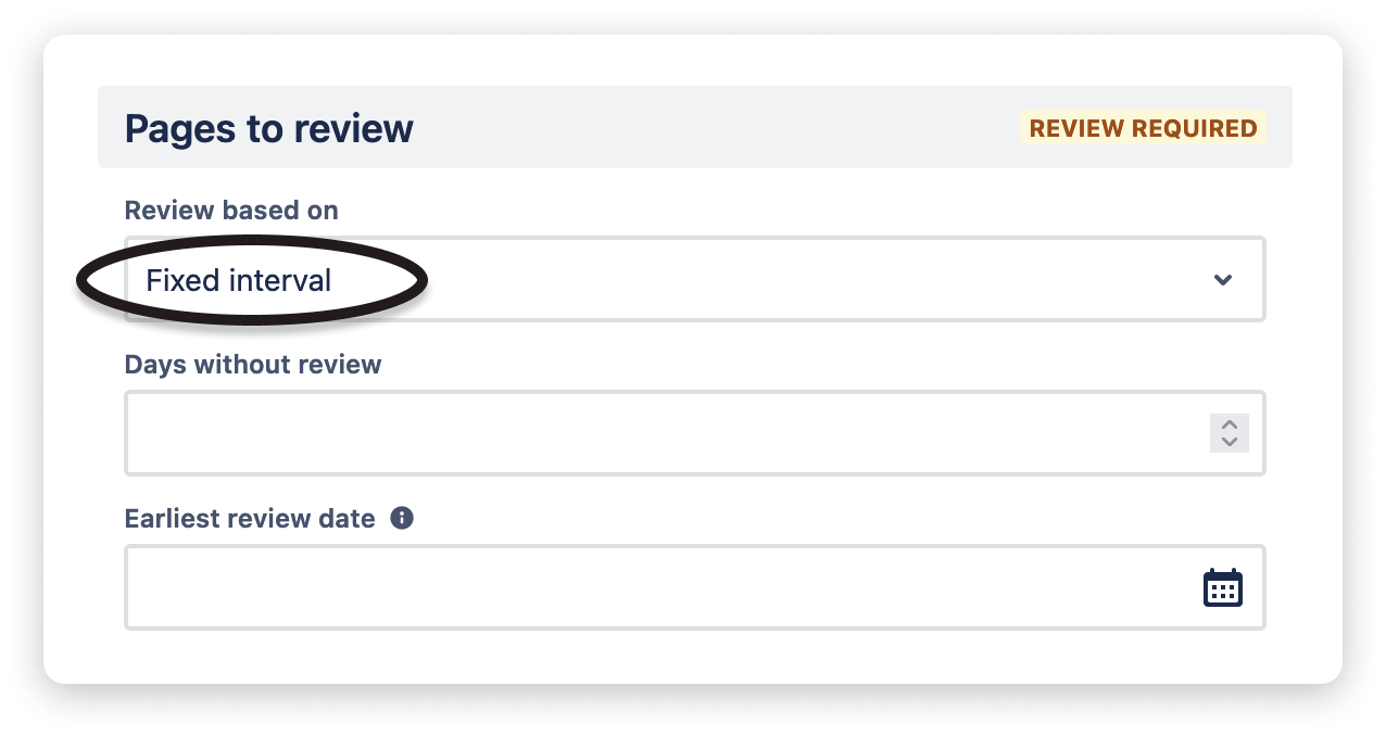 Enabling page reviews based on a fixed interval