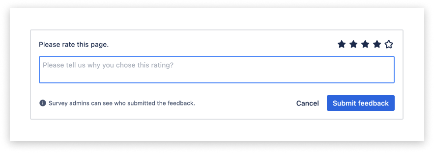 Feedback macro after a rating has been made